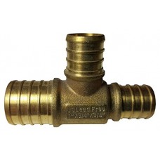 1 PIECE XFITTING 1" X 3/4" X 3/4" PEX REDUCING TEE BRASS CRIMP FITTINGS - LEAD FREE BRASS  WORK WITH CRIMP CONNECTION SYSTEM - B07BJ2YVCR